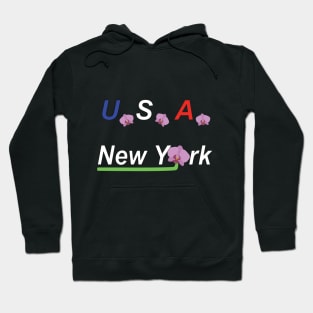 Orchids with text New York Hoodie